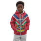Personalised Namibia Kid Hoodie Coat Of Arms With Flag Map - Happy Independence Day