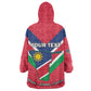 Personalised Namibia Kid Wearable Blanket Hoodie Coat Of Arms With Flag Map - Happy Independence Day