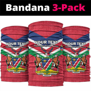 Personalised Namibia Neck Gaiter Coat Of Arms Flag Map - Happy Independence Day LT15