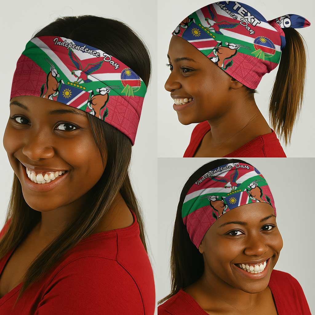 Personalised Namibia Neck Gaiter Coat Of Arms Flag Map - Happy Independence Day LT15