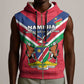 Personalised Namibia Sleeveless Zip Hoodie Coat Of Arms With Flag Map - Happy Independence Day - African Pride