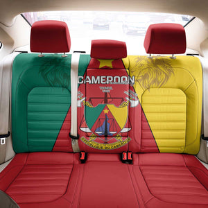 Cameroon National Day Back Car Seat Cover Lion Mix Coat Of Arms Style