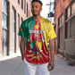 Personalised Cameroon National Day Baseball Jersey Lion Mix Coat Of Arms Style