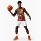 Personalised Cameroon National Day Basketball Jersey Lion Mix Coat Of Arms Style - African Pride