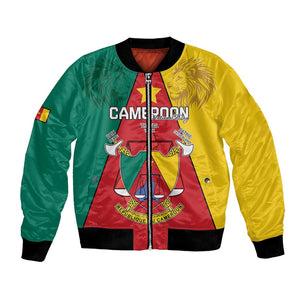 Personalised Cameroon National Day Bomber Jacket Lion Mix Coat Of Arms Style