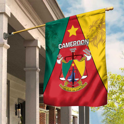 Cameroon National Day Garden Flag Lion Mix Coat Of Arms Style