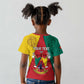 Personalised Cameroon National Day Kid T shirt Lion Mix Coat Of Arms Style