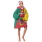Personalised Cameroon National Day Kid Wearable Blanket Hoodie Lion Mix Coat Of Arms Style