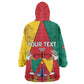 Personalised Cameroon National Day Kid Wearable Blanket Hoodie Lion Mix Coat Of Arms Style