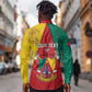 Personalised Cameroon National Day Long Sleeve Button Shirt Lion Mix Coat Of Arms Style