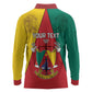 Personalised Cameroon National Day Long Sleeve Polo Shirt Lion Mix Coat Of Arms Style