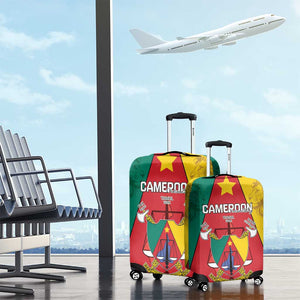 Cameroon National Day Luggage Cover Lion Mix Coat Of Arms Style