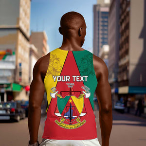 Personalised Cameroon National Day Men Tank Top Lion Mix Coat Of Arms Style