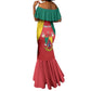Personalised Cameroon National Day Mermaid Dress Lion Mix Coat Of Arms Style