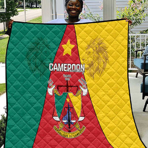 Cameroon National Day Quilt Lion Mix Coat Of Arms Style