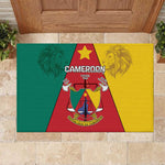 Cameroon National Day Rubber Doormat Lion Mix Coat Of Arms Style