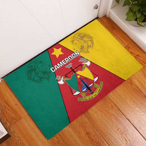 Cameroon National Day Rubber Doormat Lion Mix Coat Of Arms Style
