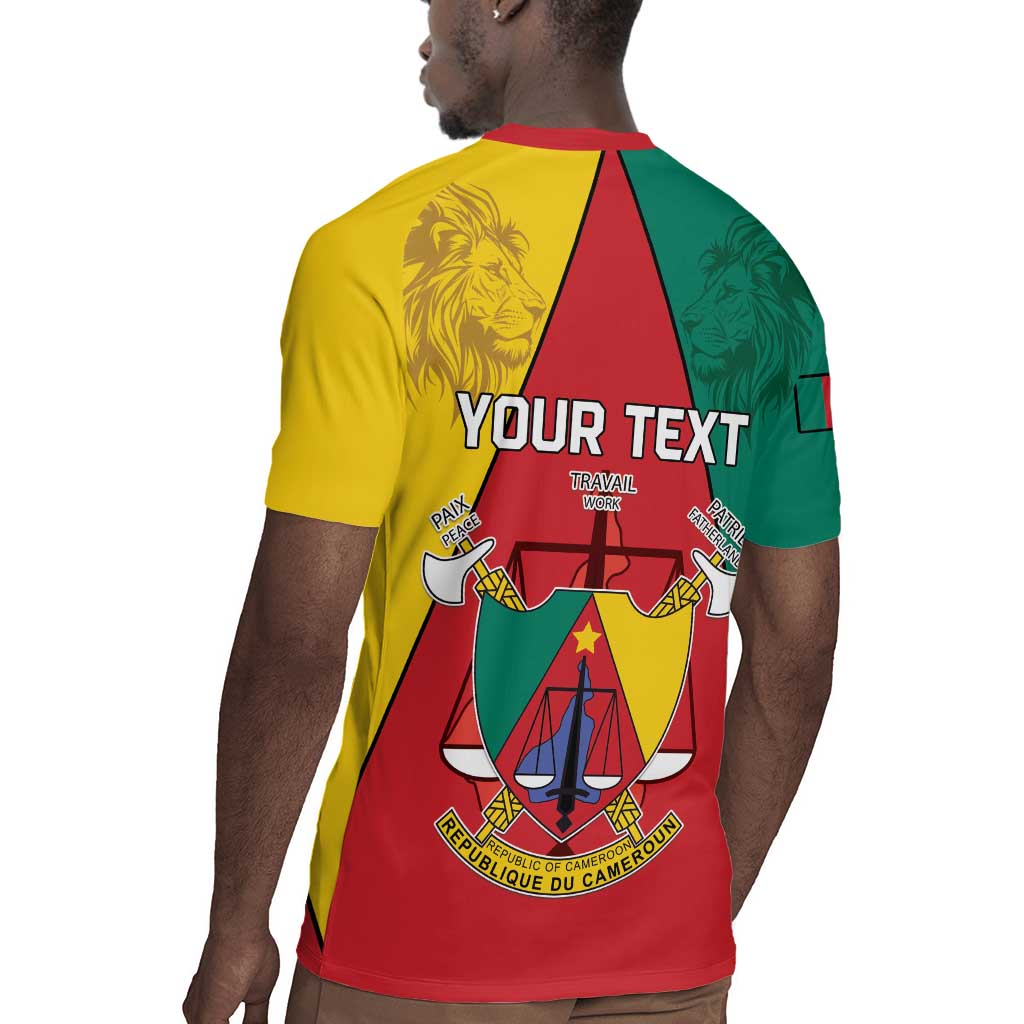 Personalised Cameroon National Day Rugby Jersey Lion Mix Coat Of Arms Style