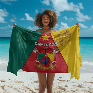 Cameroon National Day Sarong Lion Mix Coat Of Arms Style