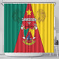 Cameroon National Day Shower Curtain Lion Mix Coat Of Arms Style