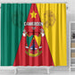 Cameroon National Day Shower Curtain Lion Mix Coat Of Arms Style