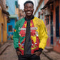 Personalised Cameroon National Day Sleeve Zip Bomber Jacket Lion Mix Coat Of Arms Style
