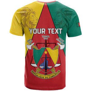 Personalised Cameroon National Day T shirt Lion Mix Coat Of Arms Style