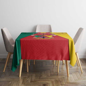 Cameroon National Day Tablecloth Lion Mix Coat Of Arms Style