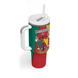Personalised Cameroon National Day Tumbler With Handle Lion Mix Coat Of Arms Style
