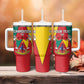 Personalised Cameroon National Day Tumbler With Handle Lion Mix Coat Of Arms Style