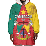 Personalised Cameroon National Day Wearable Blanket Hoodie Lion Mix Coat Of Arms Style