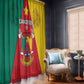 Cameroon National Day Window Curtain Lion Mix Coat Of Arms Style