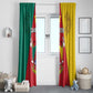 Cameroon National Day Window Curtain Lion Mix Coat Of Arms Style