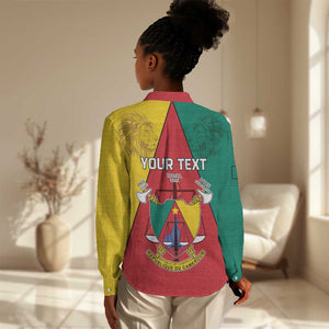 Personalised Cameroon National Day Women Casual Shirt Lion Mix Coat Of Arms Style