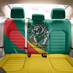 Personalised Happy Cameroon National Day Back Car Seat Cover Lion With Coat Of Arms - Curve Style