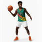 Personalised Happy Cameroon National Day Basketball Jersey Lion With Coat Of Arms - Curve Style - African Pride