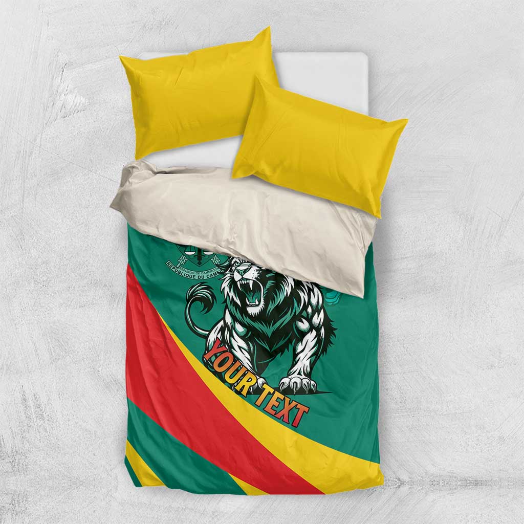 Personalised Happy Cameroon National Day Bedding Set Lion With Coat Of Arms - Curve Style