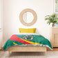 Personalised Happy Cameroon National Day Bedding Set Lion With Coat Of Arms - Curve Style