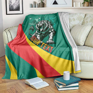 Personalised Happy Cameroon National Day Blanket Lion With Coat Of Arms - Curve Style