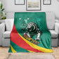 Personalised Happy Cameroon National Day Blanket Lion With Coat Of Arms - Curve Style