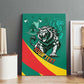 Personalised Happy Cameroon National Day Canvas Wall Art Lion With Coat Of Arms - Curve Style