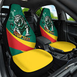 Personalised Happy Cameroon National Day Car Seat Cover Lion With Coat Of Arms - Curve Style