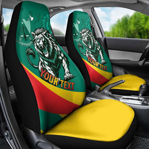 Personalised Happy Cameroon National Day Car Seat Cover Lion With Coat Of Arms - Curve Style