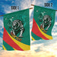 Personalised Happy Cameroon National Day Garden Flag Lion With Coat Of Arms - Curve Style