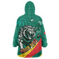 Personalised Happy Cameroon National Day Kid Wearable Blanket Hoodie Lion With Coat Of Arms - Curve Style