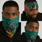 Happy Cameroon National Day Neck Gaiter Lion With Coat Of Arms - Curve Style - African Pride