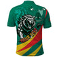 Personalised Happy Cameroon National Day Polo Shirt Lion With Coat Of Arms - Curve Style