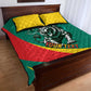 Personalised Happy Cameroon National Day Quilt Bed Set Lion With Coat Of Arms - Curve Style