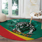 Personalised Happy Cameroon National Day Round Carpet Lion With Coat Of Arms - Curve Style