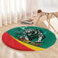 Personalised Happy Cameroon National Day Round Carpet Lion With Coat Of Arms - Curve Style
